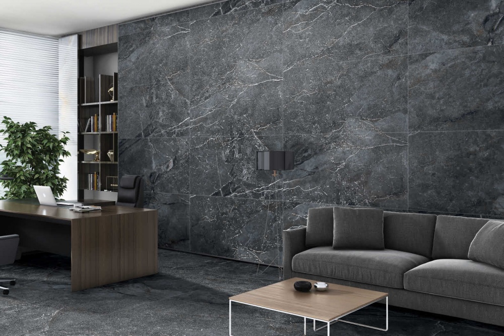 Плитка Cerossa Ceramica Rika nero sugar carving dark 60x120 см