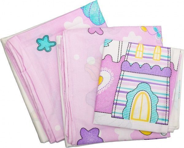 Комплект постельного белья СЕЛЕНА Сказочный замок розовый 