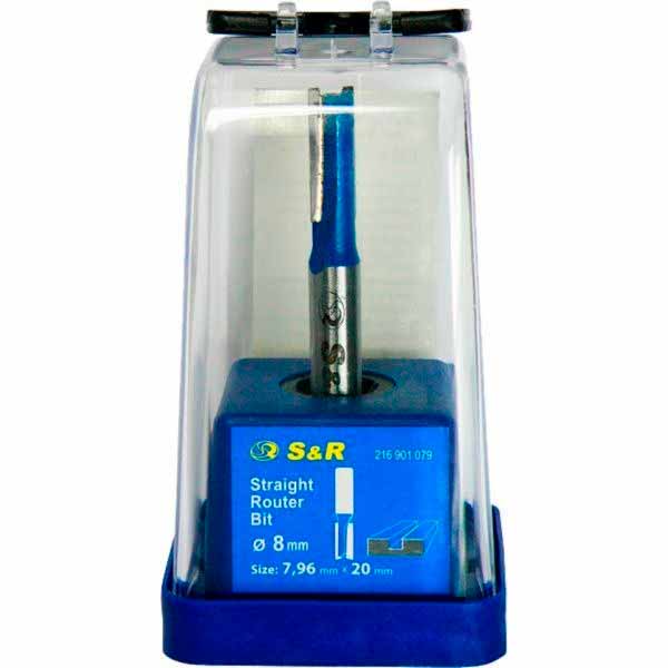 Фреза пазова циліндрична S&R 8 мм