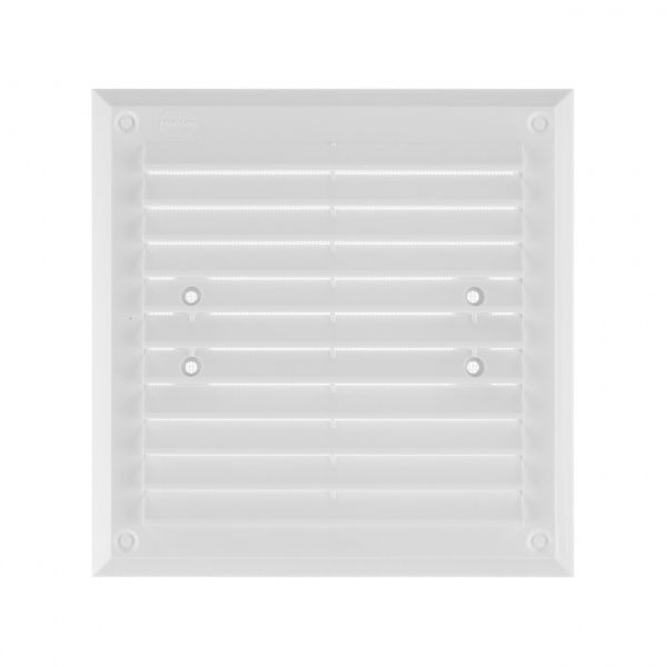Решетка для вентиляции MiniMax с сеткой против насекомых 180 х 180 мм (1107) пластик белый 