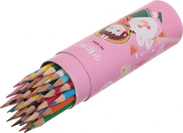 Набір олівців 36 кольорів HJ-6136 рожевий