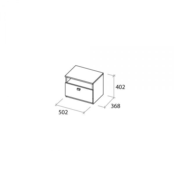 Тумба прикроватная Aqua Rodos Тessa антрацит / севилья 