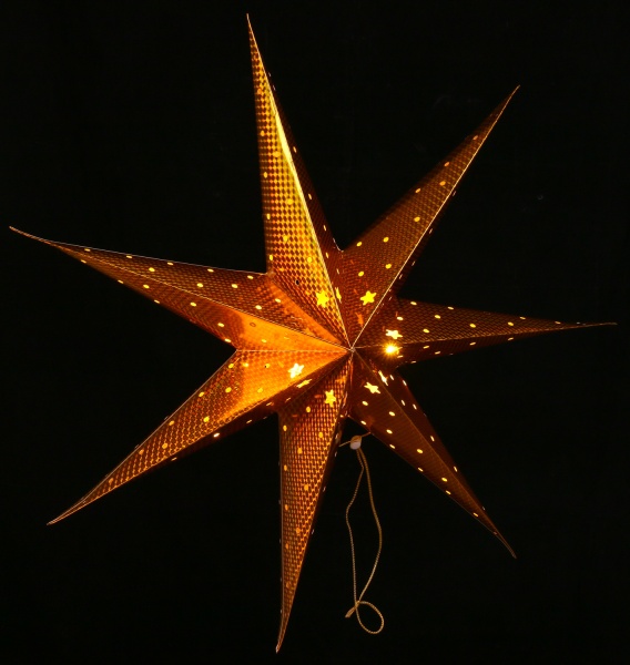 Ялинкова іграшка з підсвічуванням у формі зірки золота ACS202000 