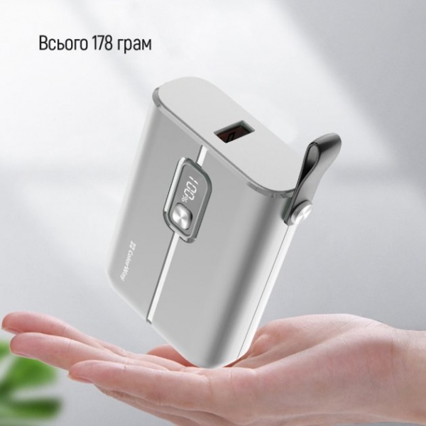Внешний аккумулятор (Powerbank) ColorWay Full power Ligthning + USB QC3.0 + USB-C PD 22.5W 10000 mAh white (CW-PB100LPK2WT-PDD) 