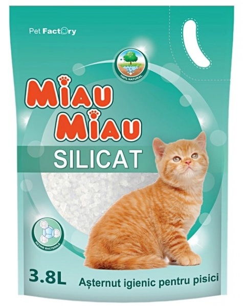 Наполнитель для кошачьего туалета MIAU MIAU силикагелевый 3.8 л 
