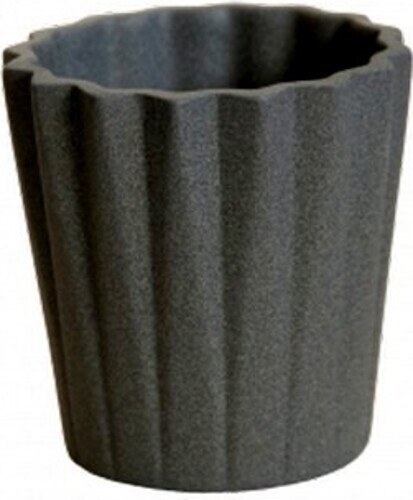 Кашпо для суккулентов №6 керамическое крошка фигурный 0,35 л черный (074-6-003)