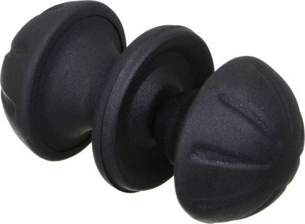 Ручка дверная кнопка без запирания черный матовый