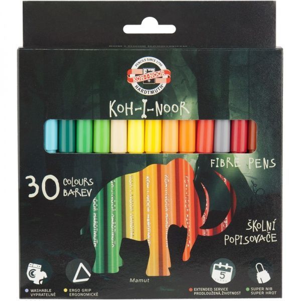 Фломастеры Dino 30 цветов 39239 Koh-i-Noor
