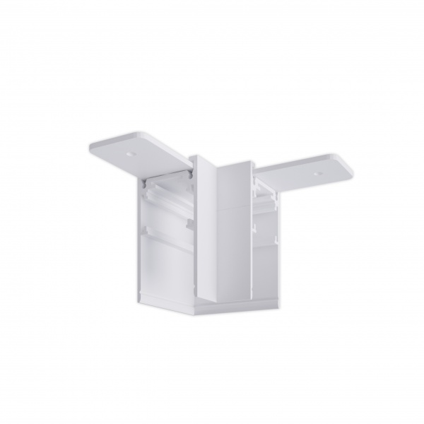 Соединитель угловой Hopfen наружный 001 для шинопровода магнитного белый 395882 