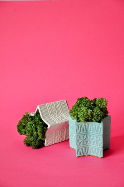 Кашпо декоративне Star білий бетон