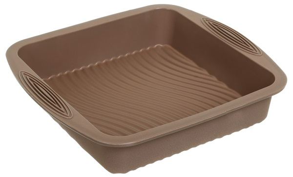 Форма для випікання квадратна Peach&Brown series 26,5х25х5 см коричневий Smart Kitchen by Flamberg