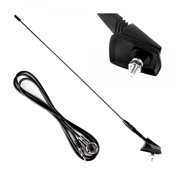 Антена автомобільна AMiO 41см 5мм адаптер ANT01 (01048)