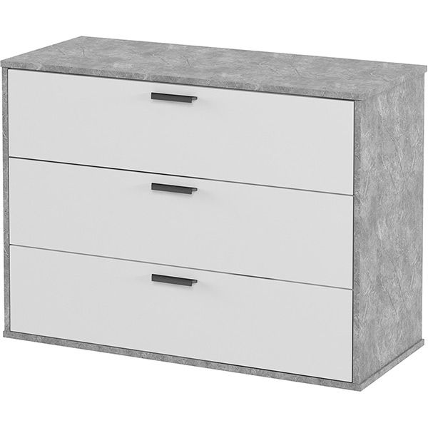 Комод Aqua Rodos Hennessy 3 ш серый/белый 