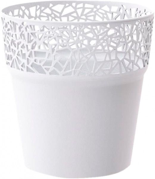 Кашпо пластикове Prosperplast Tree круглий 1,8л білий (78995-449) 
