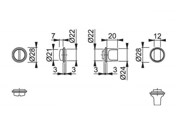 Накладка Hoppe 3765480 латунь F41-R 901.59.126 WC матовий хром