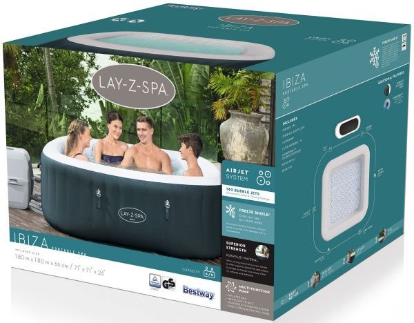 Спа-басейн Bestway Ібіца 180x180х66 см