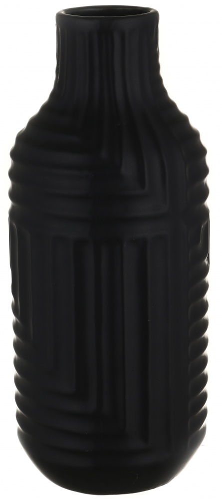 Ваза керамическая Pinsung Ceramics Rooricone 28,5 см черная матовая PS32932