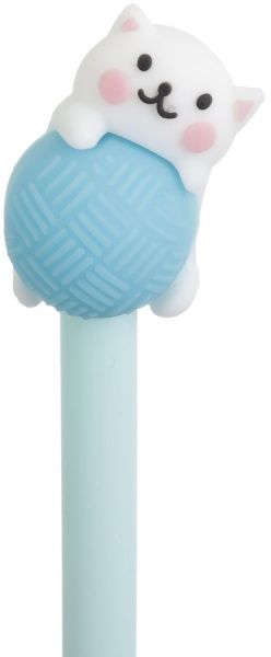 Ручка гелевая Игривый котенок голубой 