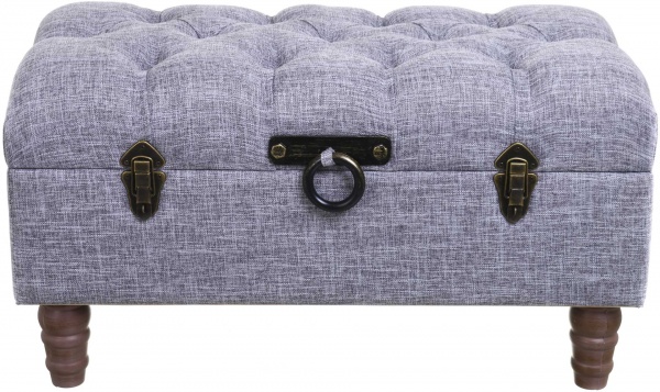 Скриня-пуф Shic B темно-сірий, 71,5х37х36,5 см тканина 