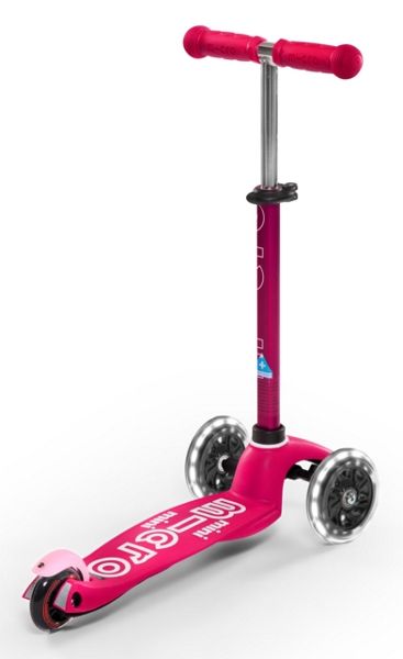 Самокат Micro Mobillity Systems Mini Micro deluxe LED розовый MMD075 