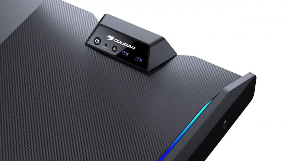 Стол компьютерный Cougar MARS USB 3,0/Audio хаб, RGB подсветка, регулировка высоты
