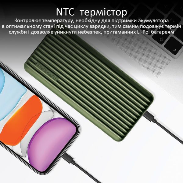 Зовнішній акумулятор (Powerbank) Promate Titan-30 30000 mAh green (titan-30.midnightgreen) 