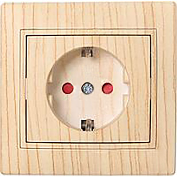 Розетка Lezard Mira 16 А 250 В дуб беленый матовый 701-5252-124B