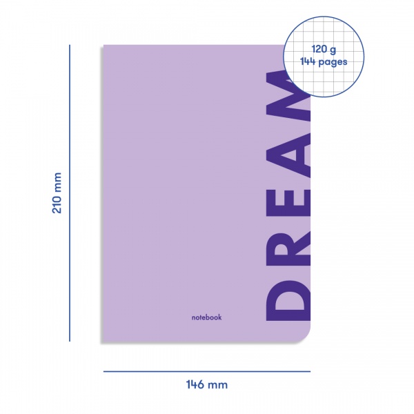 Блокнот Dream фиолетовый Orner