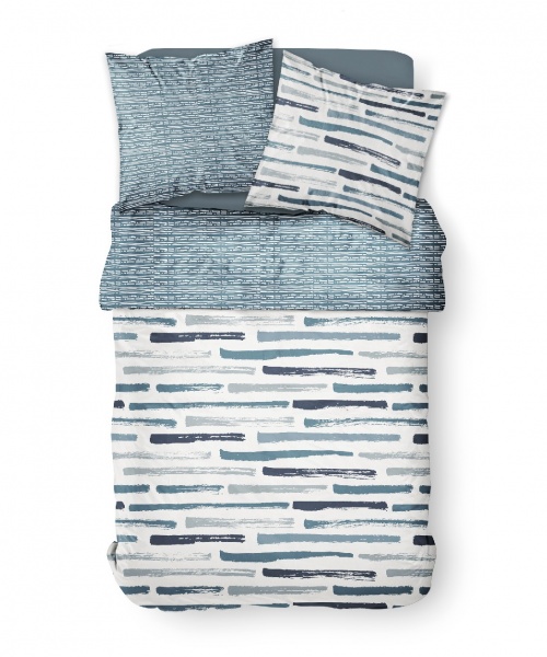Комплект постельного белья Brest полуторный серый с белым Today (без простыни)