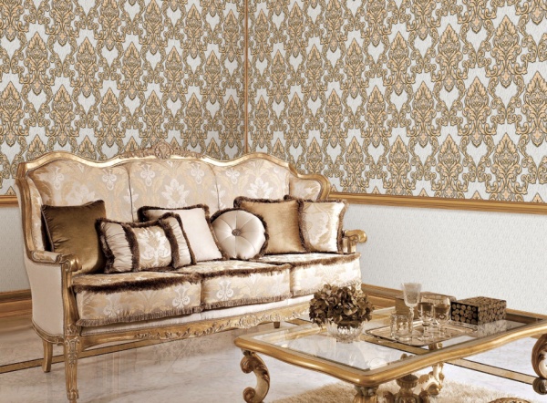 Обои виниловые на флизелиновой основе Славянские обои V.I.P Class Гисар 2 3668-03 1,06x10,05 м 