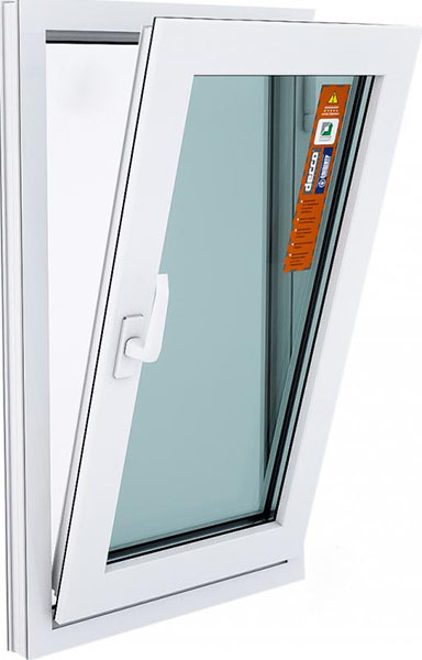 Вікно поворотно-відкидне DECCO 60 600x1000 мм праве