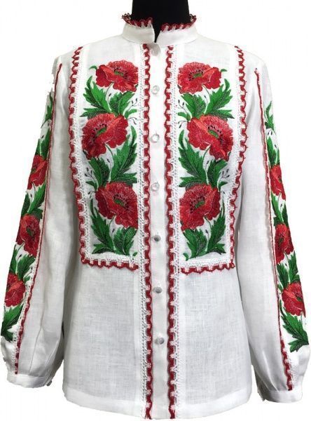 Блуза Галерея льону Уляна р. 54 білий 9010/54/101 