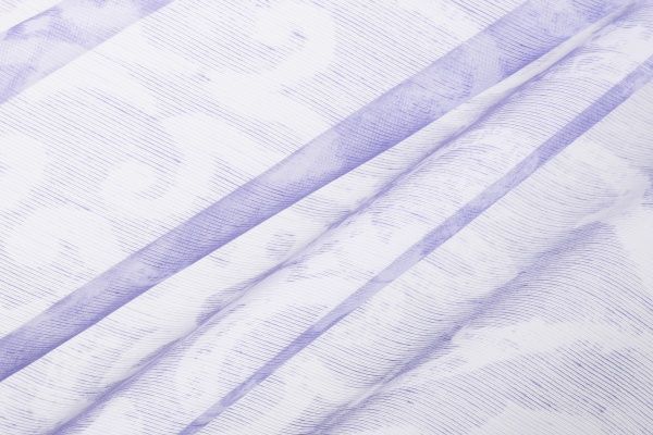 Ткань тюлевая Декостиль W1931 2302/19 фиолетовый с белым 