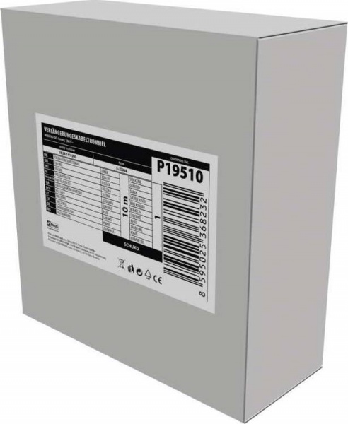 Удлинитель на катушке Emos с заземлением 4 гн. оранжевый 10 м P19510