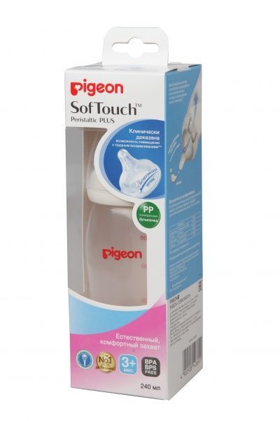 Пляшечка Pigeon SofTouch Peristaltic Plus 240 мл