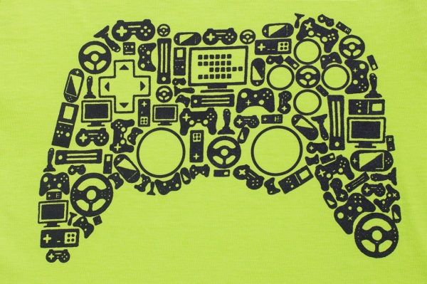 Футболка для хлопчиків Luna Kids з принтом I Play Games р.116 зелений 