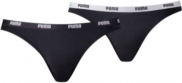 Трусы Puma PUMA WOMEN BIKINI 2P PACK BLACK 90785103 XS черный