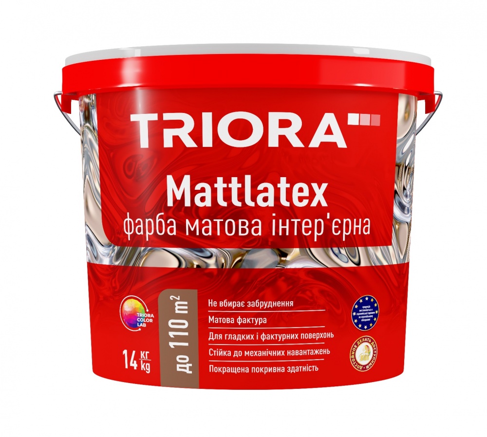 Фарба інтер'єрна акрилова Triora Mattlatex мат білий 3,5кг