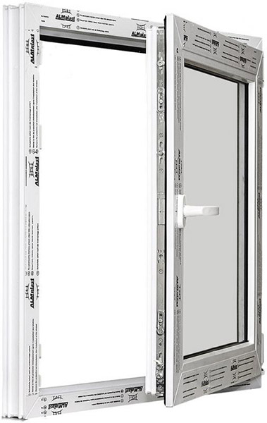Окно одностворчатое поворотно-откидное ALMplast 500х500 мм 90205440