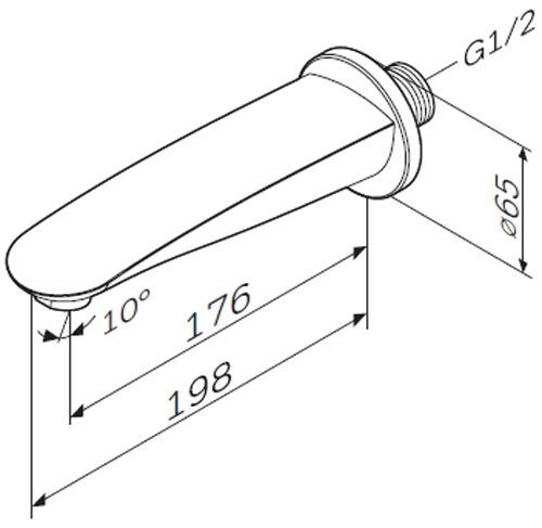 Излив для ванны AM.PM Like F8070000
