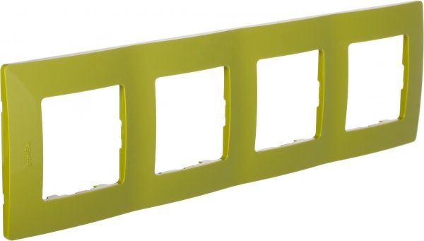 Рамка четырехместная Etika 672544 универсальная зеленый папоротник