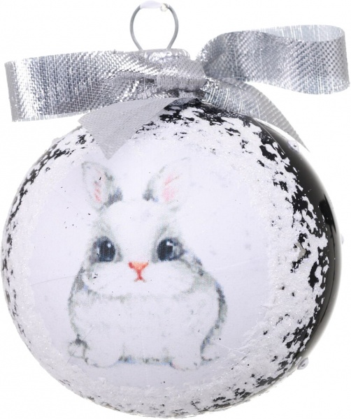 Шар новогодний символ года декупаж d 60 мм в ассортименте