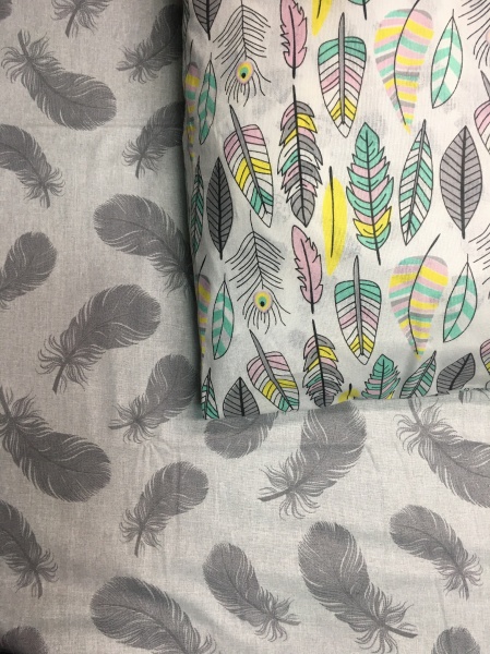 Комплект постільної білизни Барви 1,5 білий із салатовим UP! (Underprice) 