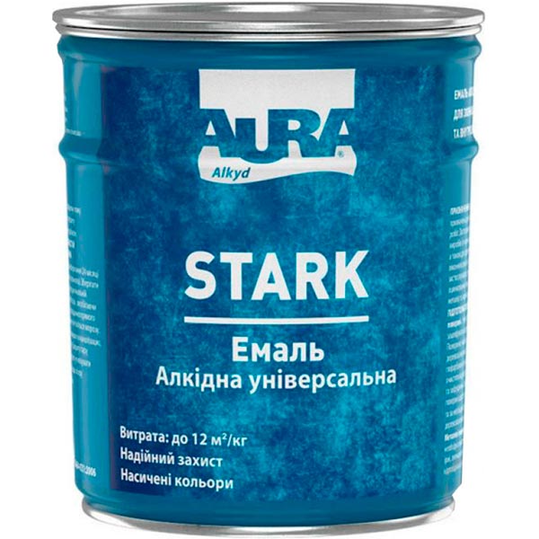 Емаль Aura® Stark алкідна синій глянець 2,8 кг
