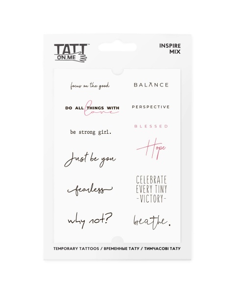 Тату временное TATTon.me Inspire mix