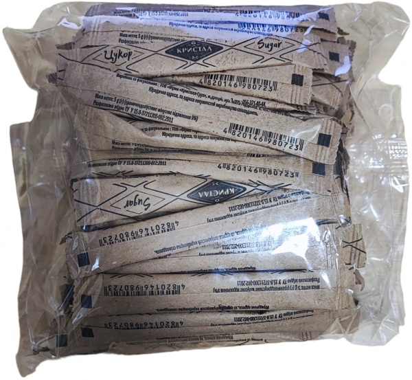 Цукор Кристал тростниний коричневий порційний стік 100 х 5г