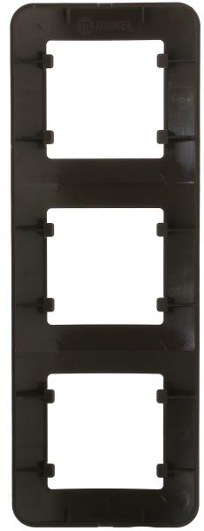 Рамка трехместная Makel Lillium Natural вертикальная коричневый