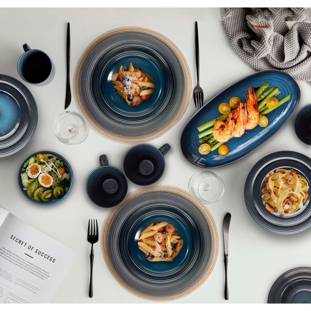 Тарілка підставна Krauff Lucerne Black&Blue 25,4 см 24-320-009