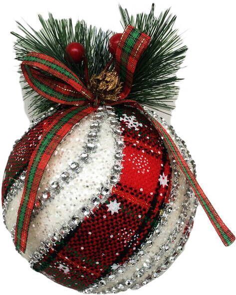 Куля пінопластова Традиційна 8 см білий/червоний/зелений