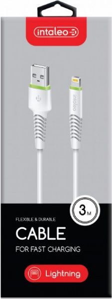 Кабель Intaleo USB – Apple Lightning 3 м білий 